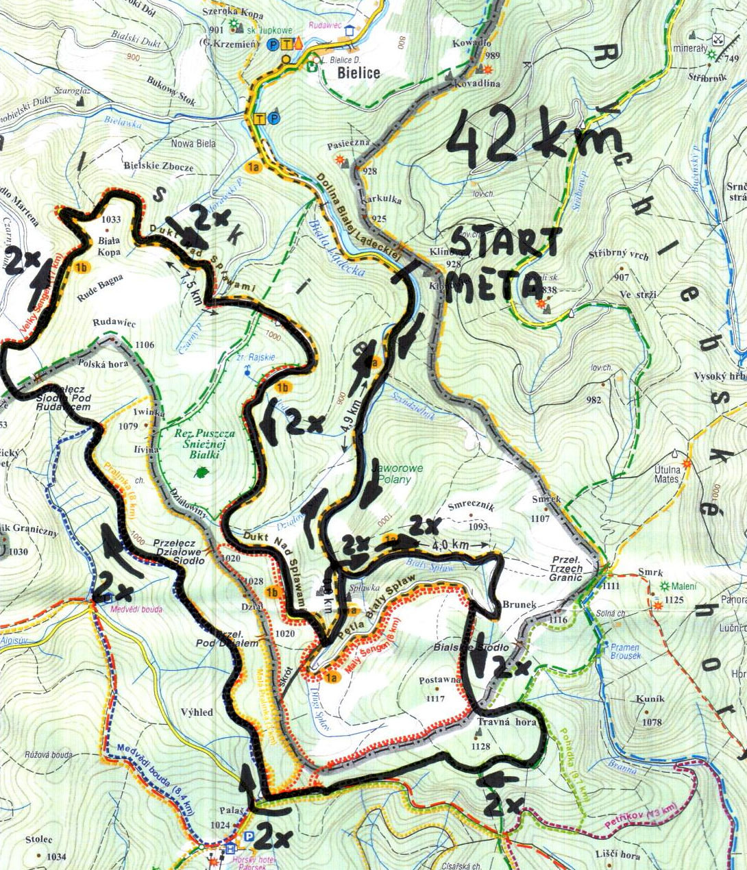 mapa 42km